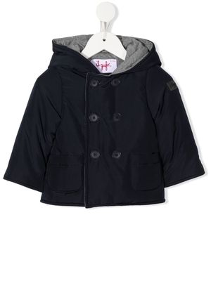 IL GUFO hooded double-breasted padded jacket - Blue