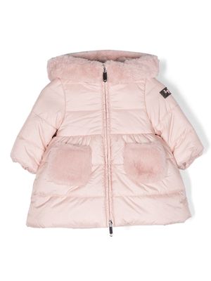 Il Gufo hooded down padded jacket - Pink