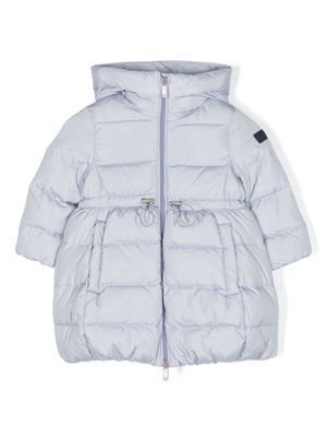 Il Gufo hooded quilted down coat - Blue