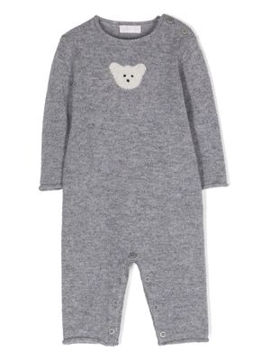 Il Gufo intarsia-knit teddy cashmere romper - Grey