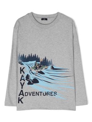 Il Gufo Kayak Adventures cotton T-shirt - Grey