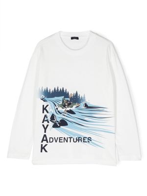 Il Gufo Kayak Adventures cotton T-shirt - White