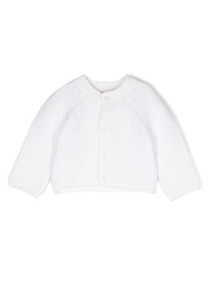 Il Gufo knitted cotton cardigan - White