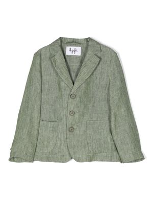 Il Gufo linen single-breasted blazer - Green