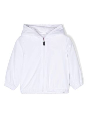 Il Gufo logo-embroidered hooded jacket - White