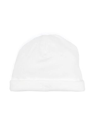 Il Gufo logo-embroidered knitted hat - White