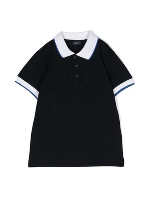 Il Gufo logo-embroidered piqué polo shirt - Blue