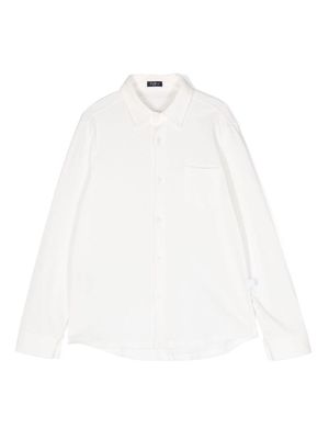 Il Gufo logo-patch cotton shirt - White