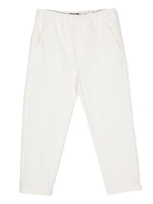 Il Gufo logo-patch cotton trousers - White