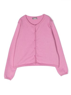 Il Gufo long-sleeve cotton cardigan - Pink
