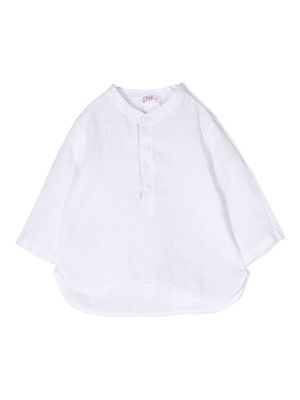 Il Gufo long-sleeve linen-blend shirt - White