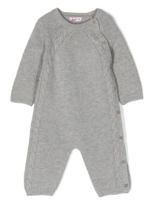 Il Gufo long-sleeve wool babygrow - Grey