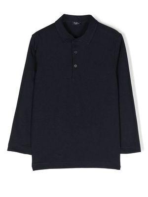 Il Gufo long-sleeved polo shirt - Blue