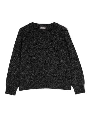 Il Gufo metallic-threading wool-blend jumper - Black