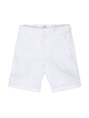 Il Gufo mid-rise linen shorts - White