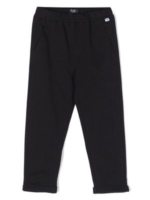 Il Gufo mid-rise piqué tapered trousers - Blue