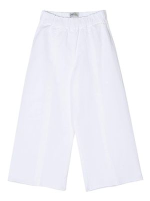 Il Gufo mid-rise wide-let trousers - White