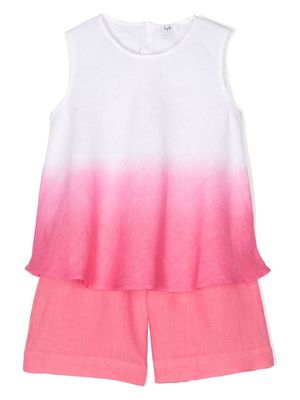 Il Gufo ombré chambray shorts set - Pink
