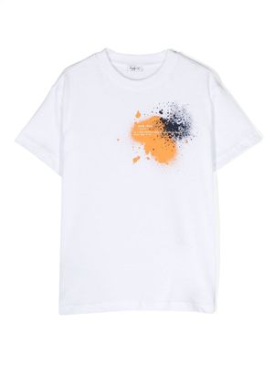 Il Gufo paint splatter-print cotton T-shirt - White