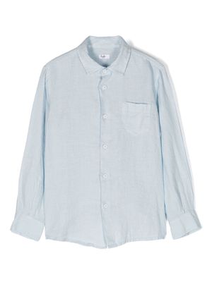 Il Gufo patch-pocket linen shirt - Blue