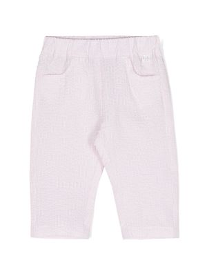 Il Gufo pinstriped seersucker trousers - Pink