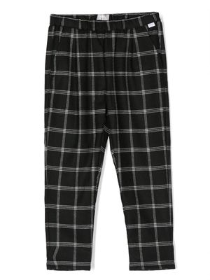 Il Gufo plaid-check tapered trousers - Black
