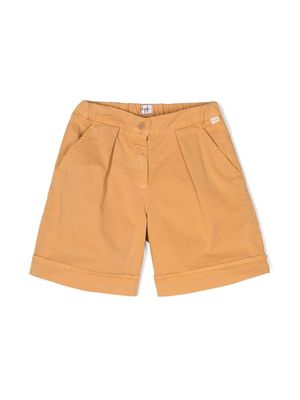 Il Gufo pleated cotton bermuda shorts - Orange