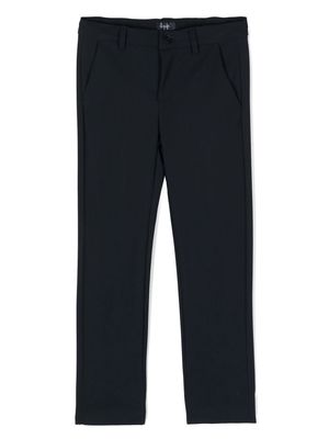 Il Gufo pressed-crease tapered trousers - Blue