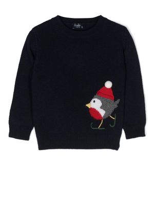 Il Gufo Robin Tricot-Knit sweater - Blue