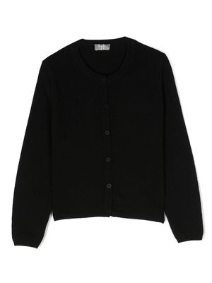 Il Gufo round-neck wool cardigan - Black