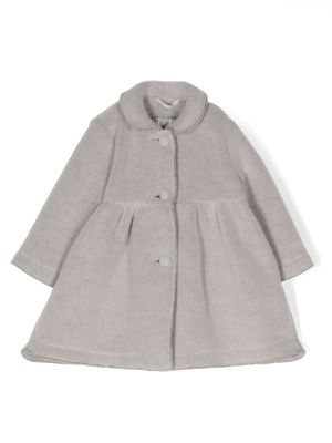 Il Gufo rounded-collar fleece coat - Grey