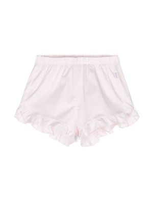Il Gufo ruffle-detail twill shorts - Pink