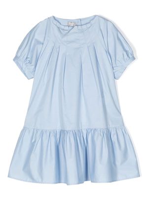 Il Gufo ruffle-trim cotton dress - Blue