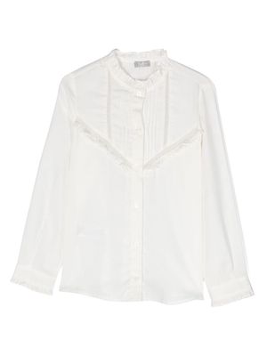 Il Gufo ruffled-collar cotton shirt - White