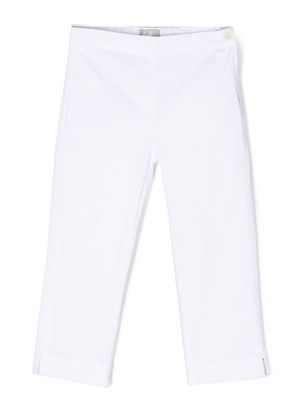 Il Gufo side button-fastening detail trousers - White