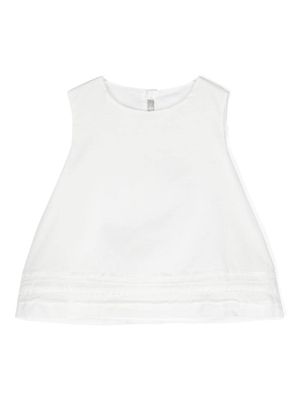 Il Gufo sleeveless cotton blouse - White