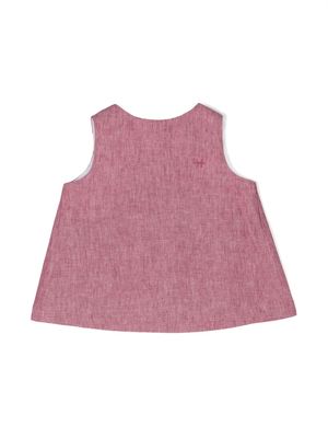 Il Gufo sleeveless linen top - Pink