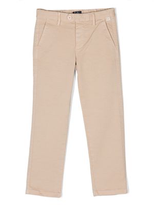 Il Gufo slim-cut cotton chino trousers - Neutrals