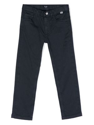 Il Gufo slim-cut cotton trousers - Blue
