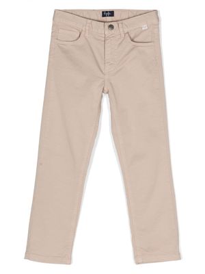 Il Gufo slim-cut cotton trousers - Neutrals