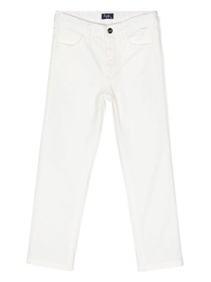 Il Gufo slim-cut cotton trousers - White