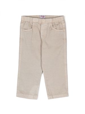 Il Gufo slim elasticated-waistband trousers - Neutrals