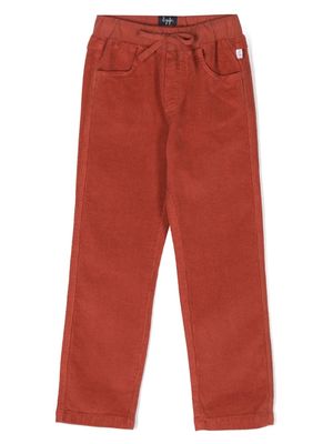 Il Gufo straight-leg corduroy drawstring trousers - Red