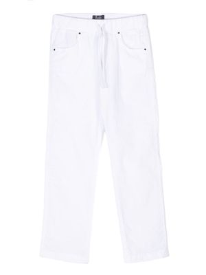 Il Gufo straight-leg drawstring trousers - White