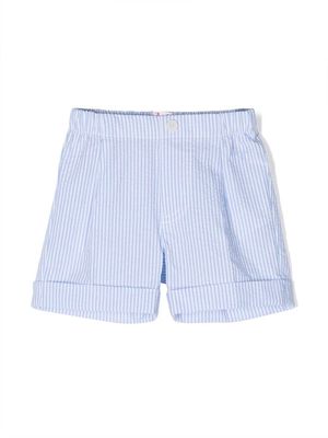 Il Gufo striped cotton shorts - Blue