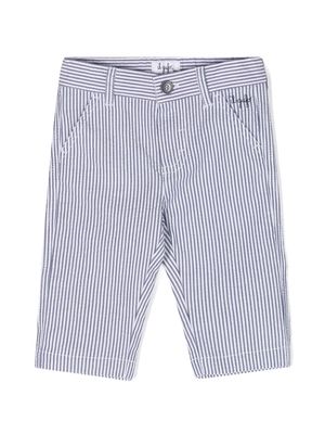 Il Gufo striped seersucker trousers - Blue