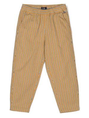 Il Gufo striped twill trousers - Brown