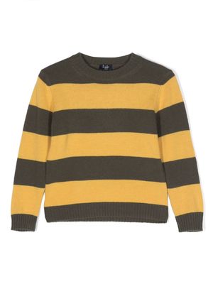Il Gufo striped virgin-wool jumper - Yellow