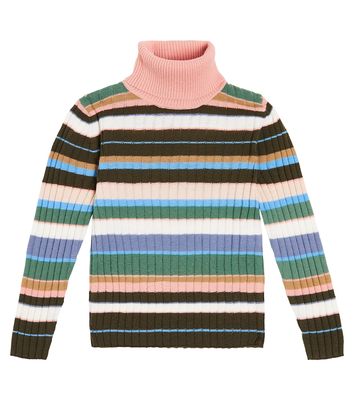 Il Gufo Striped wool turtleneck sweater