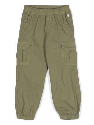 Il Gufo tapered cotton cargo trousers - Green